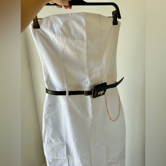 Zara Cargo White Strapless Tube jumpsuit dress - Picture 5 of 5